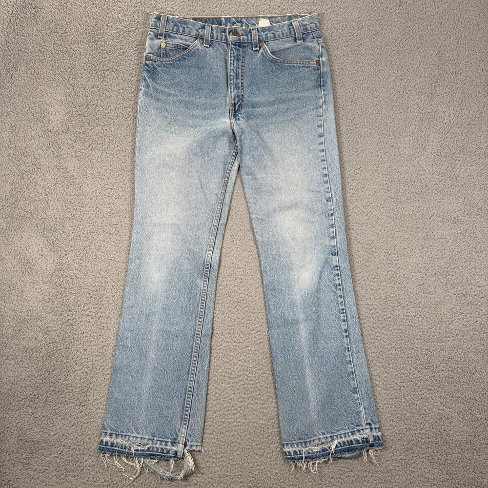 Vintage Levis 517 Jeans Mens 33x31 (Fits 32x30) Orange Tab USA Fade Distress 90s
